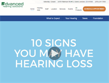 Tablet Screenshot of grandjunctionhearingaids.com